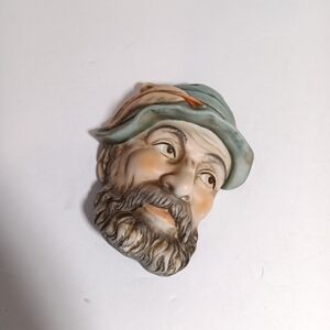 Vintage  1950  #5238 Lefton German Man Head Wall Plaques